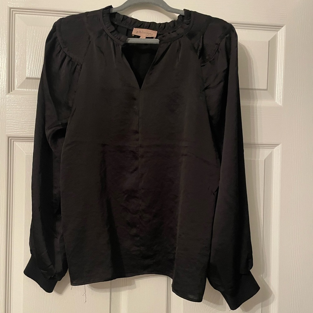 Women’s philosophy black blouse